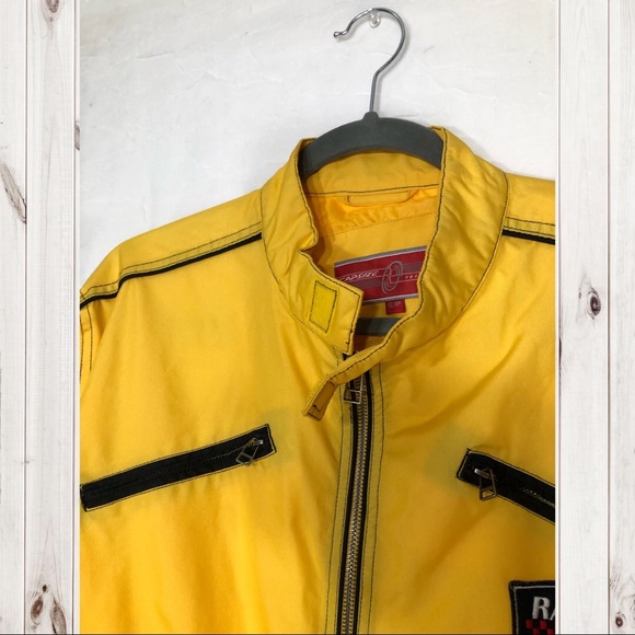 🟢Y2K Yellow Speed Racer Zip Up Jacket🟢 - Picture 6 of 12